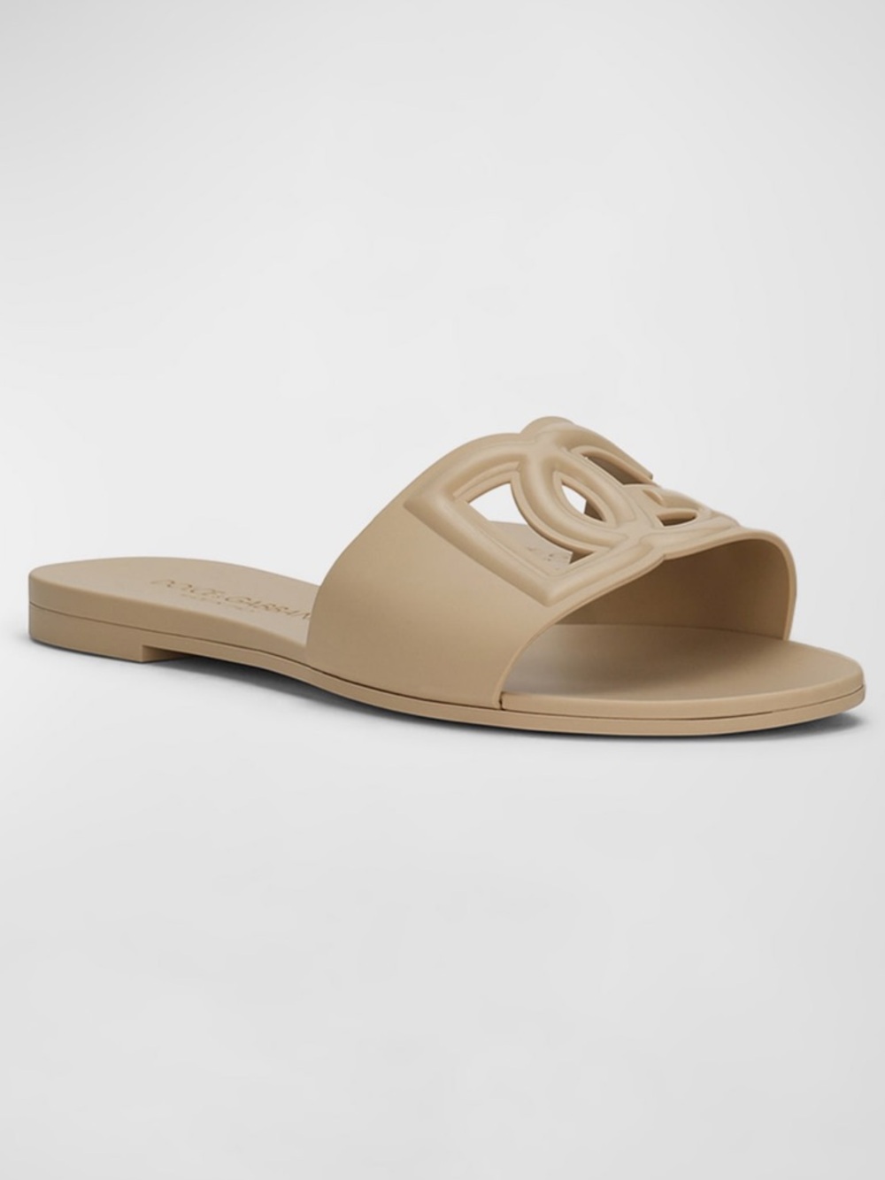 Dolce&Gabbana Cut-Out DG Rubber Sandals